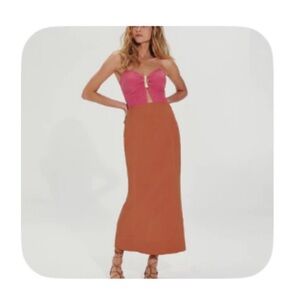 Vic Paula Hermanny Lizzie Strapless midi dress